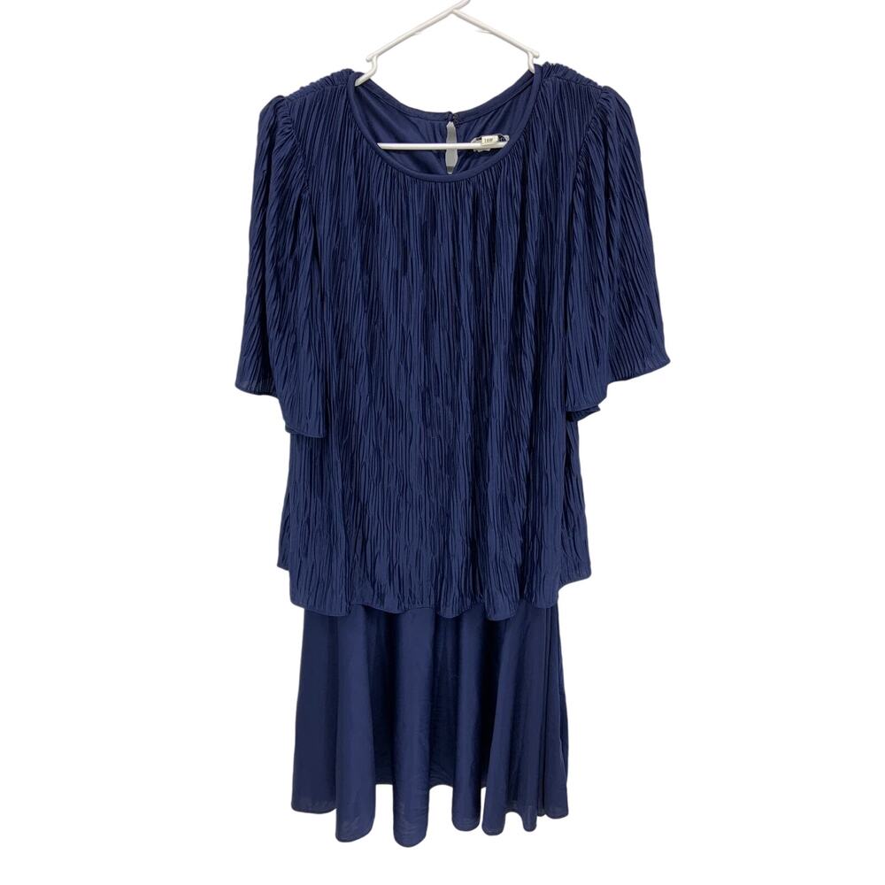 Vintage Gilberti Blue Dress Size 16 Mad in the USA